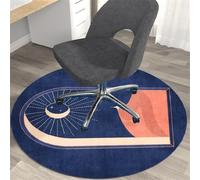 SSDDLZEQ Modello di Alta Gamma e Resistente Tappetino Rotondo for Sedia da Ufficio for Proteggere tappeti e Pavimenti in Legno con Farina fossile(Moon,60cm)