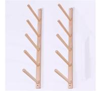 SSDDLZEQ Rastrelliera per tappetino da yoga, supporto da parete in legno, rullo in schiuma/tappetino per esercizi (5 strati)