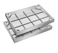 SSDDLZEQ Set di Copertura for tombino Invisibile in Acciaio Inossidabile - con Base, 1 Pezzo Ornamenti da Giardino(30 * 30cm)