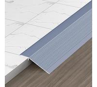 SSDDLZEQ Striscia di transizione per pavimenti in alluminio, riduttore di soglie extra largo da 10 cm, per cucina, camera da letto, bagno, porte e porte, design antiscivolo (A, 120 cm)