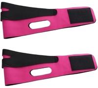 SSDDLZEQ Strumenti per snellire Il Viso Lifting facciale for Un Viso a Forma di V | Rimodellamento e Dimagrimento del Viso | Fascia for Il Sollevamento del Mento e delle guance(Red-2pcs)