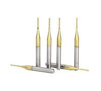 SSDXFJZR 10 Pezzi 0,8-3,175 mm Fresa in carburo for Incisione CNC in Rivestita in Titanio for(10pcs 2.4mm)