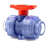 SSDXFJZR Valvola di ritegno a Sfera in PVC Id20-63mm Valvola a Globo Trasparente Valvola a Sfera for irrigazione da Giardino(Flange Type,Id25mm)