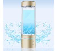 SSFMSF Bottiglia d'acqua portatile per idrogeno, produce fino a 4500 PPB di idrogeno, ricaricabile tramite USB, struttura in vetro borosilicato, promuove l'idratazione e la salute 240ml