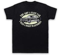 SSGTCKFM Tracy Chapman Fast Car Unticket to Anywhere T-Shirt Black