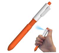 Ssguopte Mini Water Gun, 6.5 inch Creative Plastic Retractable Ballpoint Pens, Prank Toys for Kids, Adults, Orange