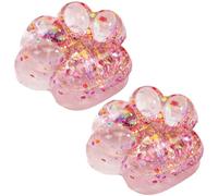 Ssguopte Paw Paw Squeeze GIOCHIO 2 PCS Portatile Grazioso Giocattolo di Gomma Rossa per Bambini e Adulti per Sollievo dallo Stress, decompressione
