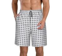 SSGVLPTO Pantaloncini ad asciugatura rapida da uomo con stampa piccione grigi, pantaloncini da spiaggia ad asciugatura rapida pantaloncini sportivi da corsa, bianco, Large