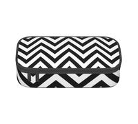 SSGVLPTO ZigZag Stripe. stampa cancelleria organizer, doppia zip grande matita sacchetto, portamatite portatile