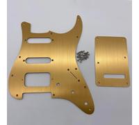 SSH - Battipenna per chitarra elettrica a 11 fori e piastra posteriore in alluminio dorato anodizzato stile moderno per Fender Stati Uniti e Messico standard Stratocaster stile moderno