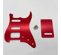 SSH - Battipenna per chitarra elettrica a 11 fori e piastra posteriore in alluminio rosso anodizzato stile moderno per Fender Stati Uniti e Messico, prodotto standard Stratocaster stile moderno pezzi