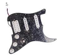 SSH - Battipenna precablato per chitarra, con Alnico 5 pickup Humbucker, spaccatura a spirale, plettro a 3 strati, parti di ricambio per chitarra elettrica Fender Stratocaster USA/Messico (nero