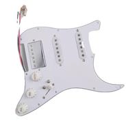 SSH - Battipenna precablato per chitarra, con Alnico 5 pickup Humbucker, spaccatura a spirale, plettro a 3 strati, parti di ricambio per chitarra elettrica Fender Stratocaster USA/Messico (bianco)
