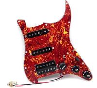 SSH - Battipenna precablato per chitarra Stratocaster, Alnico, 5 pickup Humbucker, 3 strati, piastra antigraffio per chitarra Fender Stratocaster, parti di ricambio (Cherry Tortois)