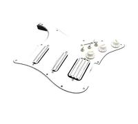 SSH Coil Splitting Pickups Pickguard Per Chitarra Elettrica 2 Humbucker Con Pickup A Bobina High Output Loaded Prewired Scratchplate (Color : White with White)