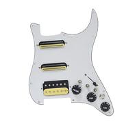SSH Guitar Pickguard Wiring Loaded Prewired Silence Switch Per Chitarra Elettrica ST Pickup A Doppia Bobina Nero (Color : White with converter)