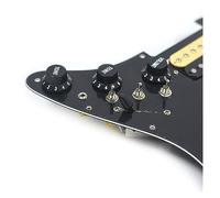 SSH Guitar Pickguard Wiring Loaded Prewired Silence Switch Per Chitarra Elettrica ST Pickup A Doppia Bobina Nero (Color : Bk with 3.5 jack)