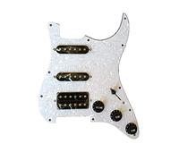 SSH Loaded Strat Battipenna Alnico 5 Pickups Battipenna a 3 strati per Fender Stratocaster (bianco perla)
