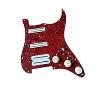 SSH Loaded Stratocaster Pickguard Set Interruttore Multifunzione Bianco Mini Humbucker Pickup 4 Interruttore a Taglio Singolo per Chitarra Fender