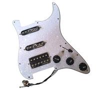 SSH Prewired Guitar Pickguard Multifunzione Black Alnico 5 Pickups Set Di Cablaggi Push-pull Battipenna precablati Set