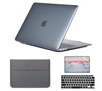 SsHhUu Custodia per 4 in 1 MacBook 12 Pollici Retina Model A1534, Plastica Cover con Tastiera Cover & Proteggi Schermo & Borsa per MacBook 12 Pollici (Model: A1534, Release 2015-2017) Nero