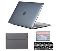 SsHhUu Custodia per 4 in 1 MacBook PRO 13 Pollici 2016-2021 Release M1 A2338 A2289 A2251 A2159 A1989 A1706 A1708, Plastica Cover con Tastiera Cover & Proteggi Schermo & Borsa per MacBook PRO 13 Nero