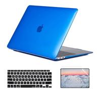 SsHhUu Custodia per MacBook Pro 14 Pollici 2021 Release Model A2442, Plastica Rigida Clear Cover con Tastiera Cover & Proteggi Schermo per MacBook Pro 14.2" con M1 Pro/M1 Max & Touch ID Drak Blue