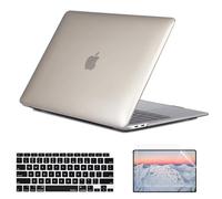 SsHhUu Custodia per MacBook PRO Retina 13 Pollici (Model: A1502 & A1425), Plastica Rigida Clear Cover con Tastiera Cover & Proteggi Schermo per MacBook PRO Retina 13 Pollici (2015 - End 2012) Grigio