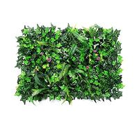 Ssiepe artificiale, pianta artificiale per prato, protezione dai raggi UV, sfondo da parete verde, per casa, giardino, matrimonio, ghirlanda da giardino, 60 x 40 cm (Green-B)