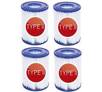 SSIK Filtro per Piscina Tipo 2,per Bestway 58094 Confezione Filtri per Pompa,Elemento Filtrante per Piscina,Ricambio per Filtro Spa,Cartucce Filtranti in Carta. (4 Pezzi)