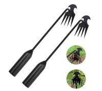 SSIMIDAPT 2 Pezzi Sarchiatore Manuale, Attrezzo Manuale per Diserbo, Estirpatore Erbacce da Giardino in Acciaio al Manganese, Estirpatore Erbacce Orto, per Diserbare Smuovere Terreno