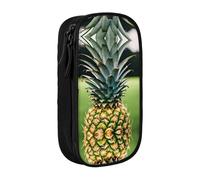 SSIMOO 1 astuccio in tessuto Oxford con fiori e farfalle, con cerniera, ideale per viaggi, bello e funzionale, Sii un ananas, Taglia unica