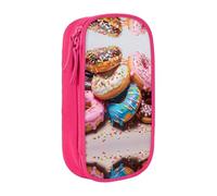 SSIMOO Astuccio in tessuto Oxford a forma di ciambella, con cerniera, ideale per viaggi, bello e funzionale, Ciambelle1, Taglia unica