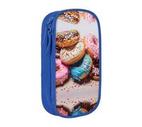 SSIMOO Astuccio in tessuto Oxford a forma di ciambella, con cerniera, ideale per viaggi, bello e funzionale, Ciambelle1, Taglia unica