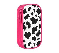 SSIMOO Astuccio in tessuto Oxford leopardato nero e bianco, con cerniera, ideale per viaggi, bello e funzionale, Leopardo bianco e nero, Taglia unica