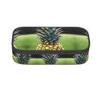 SSIMOO Astuccio portamatite in tessuto Oxford dalmata, grande capacità, organizer per cancelleria, astuccio portatile con cerniera, Sii un ananas, Taglia unica