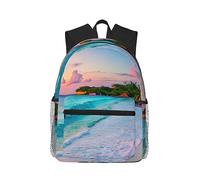 SSIMOO Bellissimo zaino per il tempo libero alla moda stampato fiori di ciliegio, il tuo compagno di viaggio ideale, un must have per i viaggi all'aria aperta, Giamaica Beach, Taille unique, Zaini da
