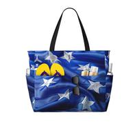 SSIMOO Borsa da viaggio alla moda con bandiera blu Honduras - borsa da viaggio per fine settimana di grande capacità, borsa tote per esterni, Nero , Taglia unica