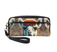 SSIMOO Borsa per il trucco da viaggio con stampa a onde oceaniche per lo stile on-the-go per riporre cosmetici e prodotti di bellezza essenziali, Simpatico lama di alpaca, Taglia unica