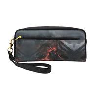 SSIMOO Borsa per il trucco da viaggio con stampa di frutta e verdura per lo stile on-the-go per riporre cosmetici e prodotti essenziali di bellezza, Volcano, Taglia unica