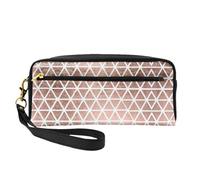 SSIMOO Borsa per il trucco portatile con stampa di fiori e torre, perfetta compagna di viaggio, progettata per molteplici usi, Sfondi Modello Oro Rosa, Taglia unica