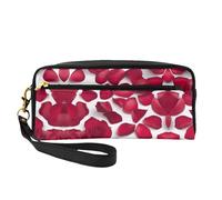 SSIMOO Borsa per il trucco portatile con stampa di stelle marine, compagno di viaggio perfetto, progettato per molteplici usi, Petali di Rosa Rossa, Taglia unica