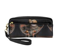 SSIMOO Borsa portatile per il trucco con stampa di ciambelle,Compagno di viaggio perfetto,Progettato per uso multiplo, American West Rodeo Hat1, Taglia unica