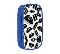 SSIMOO Cool Black Lipstick Lips, astuccio in tessuto Oxford, con cerniera, ideale per viaggi, bello e funzionale, Labbra Rossetto Nero Fresco, Taglia unica