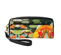 SSIMOO Divertente borsa per il trucco da viaggio con scaffali e stampa a scala per lo stile on-the-go per riporre cosmetici e prodotti di bellezza essenziali, Giapponese Pretty Koi Pesce, Taglia unica