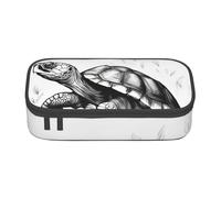 SSIMOO Due cavalli spazioso sacchetto di cancelleria-Oxford panno matita caso, scrivania Storage Bag,Cute Pencil Case, Scrittura tartaruga1, Taglia unica