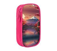 SSIMOO Japan Mount Fuji Landscape Oxford - Astuccio portamatite con cerniera, ideale per viaggi, funzionale, Giappone Monte Fuji Paesaggio2, Taglia unica