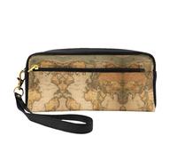 SSIMOO Lord Howe Island Sea Turtle Print Borsa portatile per il trucco, perfetta compagna di viaggio, progettata per molteplici usi, Mappa del mondo., Taglia unica