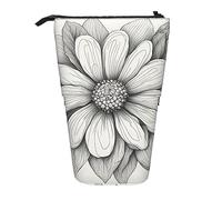 SSIMOO Mermaid Fish Scale Stampa Estensibile Storage Organizer,Caso di cancelleria regolabile verticale,Forniture per ufficio con cerniera, Fiore disegnato a mano., Taglia unica, Valigia