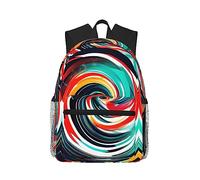 SSIMOO Stampa con canne alla moda zaino per il tempo libero il tuo compagno di viaggio ideale, un must per i viaggi all'aperto, Astratto Cerchio Swirl, One Size, Zaini da viaggio